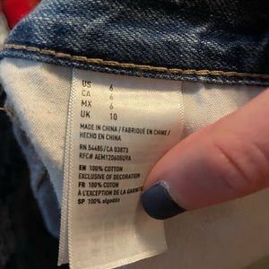 American eagle, high waisted jean shorts.